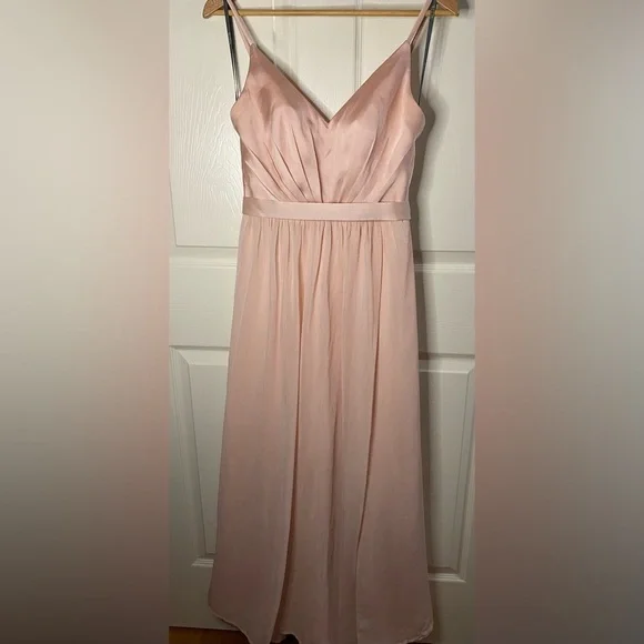 blush flowy maxi dress Miss Me Women's Cream Flowy Maxi Dress w/ Smocked Waist & Tassels MD1731S